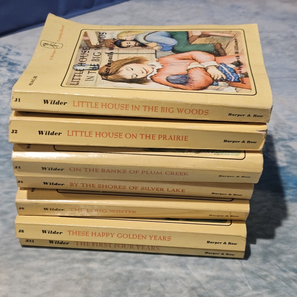Laura Ingalls Wilder Little House Books Lot of 7 Harper Trophy 1971 Editions - Picture 2 of 16